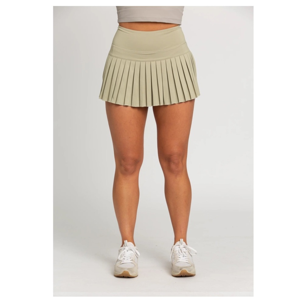 Gold Hinge Pale Moss Pleated Tennis Skirt